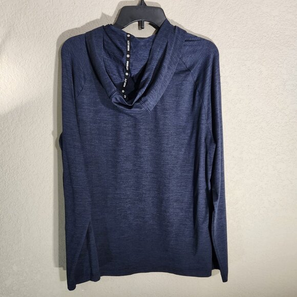 Hurley Mens Navy Long Sleeve Hoodie Shirt Large Lightweight Casual Activewear - Picture 3 of 10